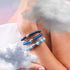 Blaue Orchidee | 925er Sterlingsilber | Glühwürmchen-Glasblütenarmband